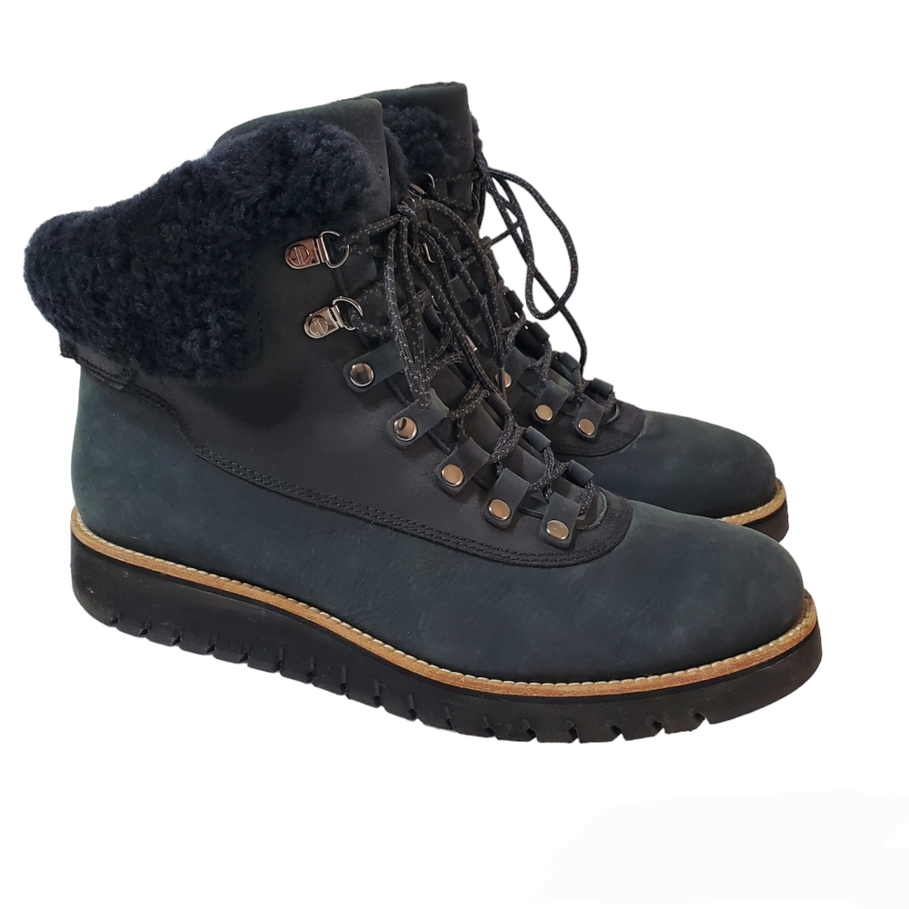 Cole Haan Grand Explorer Shearling Trim Waterproof Hiking Boots W07997 S…